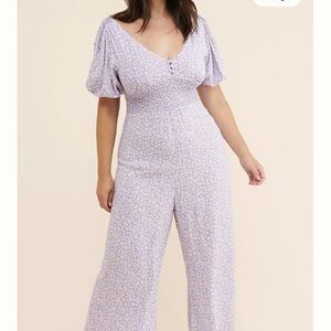 Floral Lavender Jumpsuit